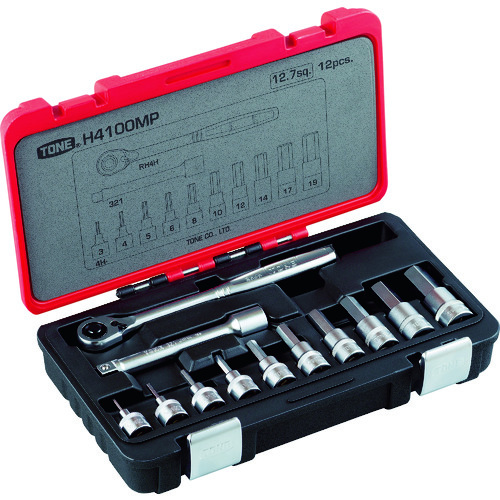 日本TONE前田H4100MP六角套筒扳手组
