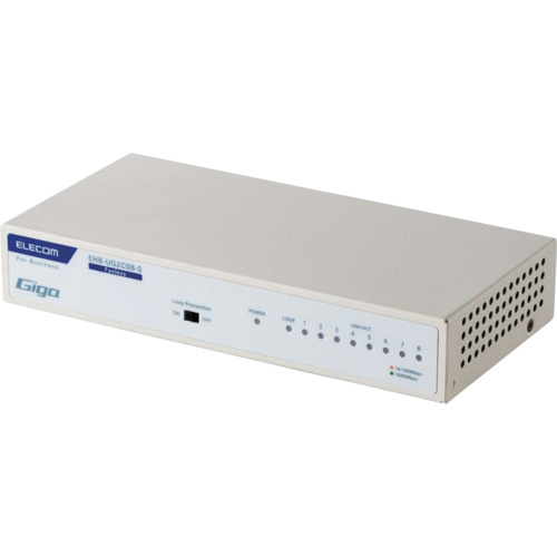 日本elecom宜丽客EHB-UG2C08-S交换机
