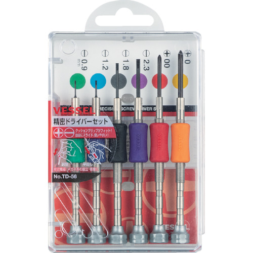 日本VESSEL威威TD-56精密螺丝刀套装 李:157*1387*6121