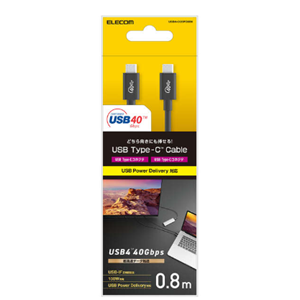 日本ELECOM宜丽客电缆USB4-CC5P08BK